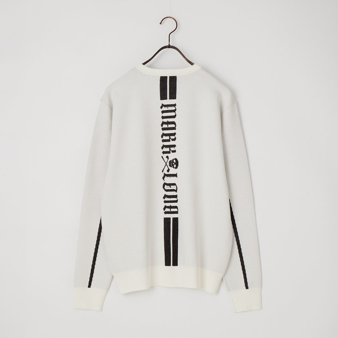 MARK & LONA [マークアンドロナ] フラクチャー シマークルーネックニット [MLM-26C-AB04] WHITE