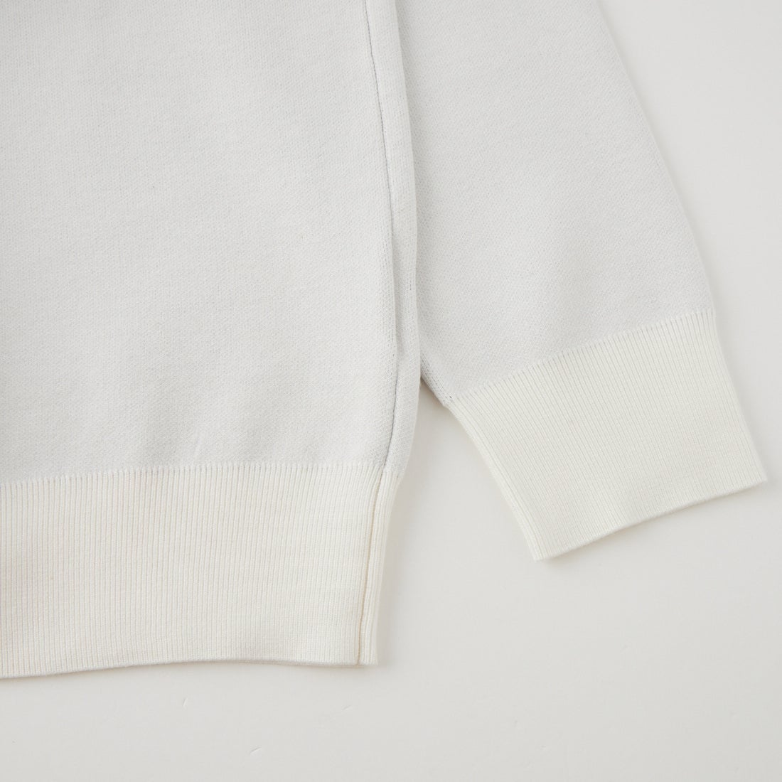MARK & LONA [マークアンドロナ] フラクチャー シマークルーネックニット [MLM-26C-AB04] WHITE
