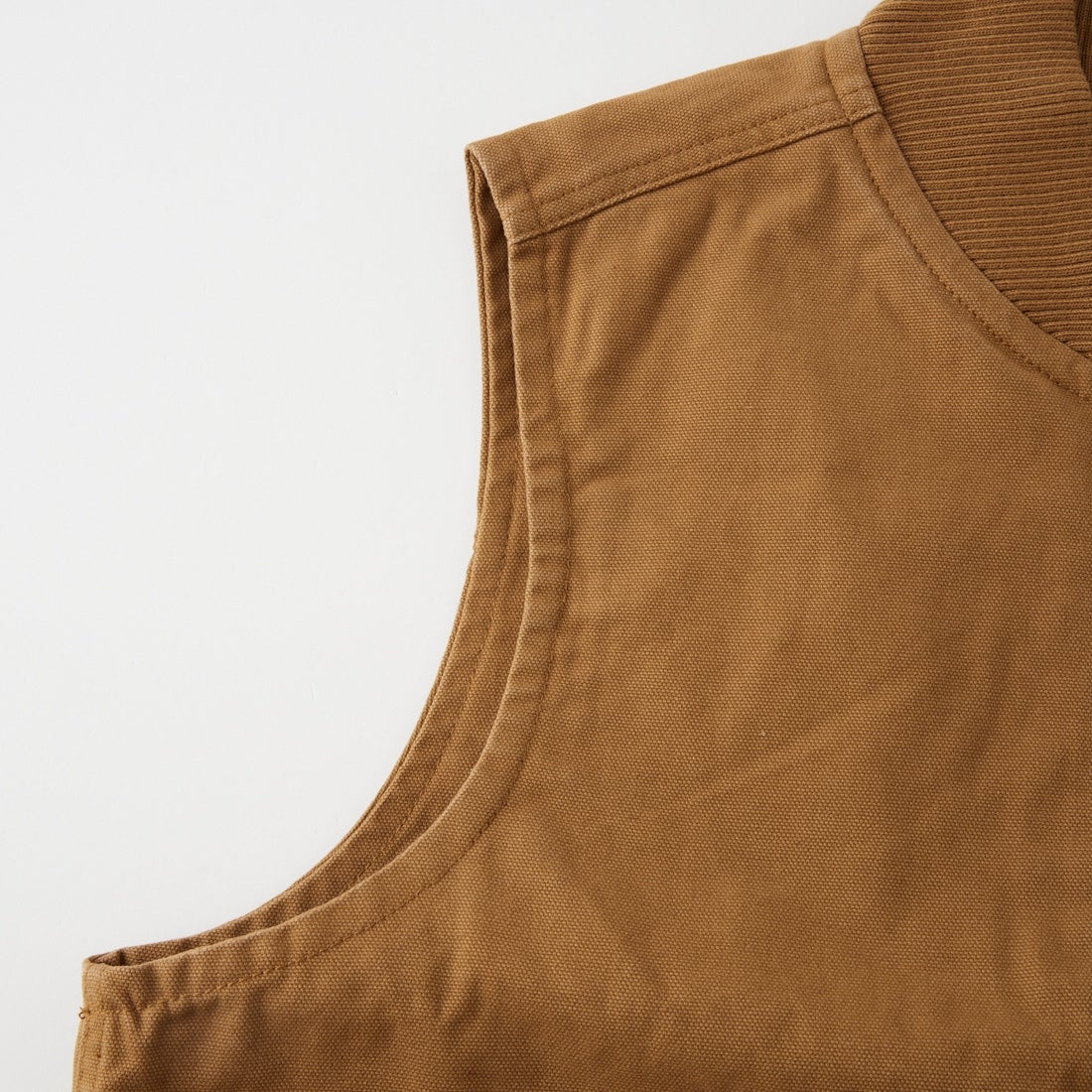 Corner Stone [コーナーストーン] ウォッシュド ダッククロスベスト [DUCK-CLOTH-VEST] DUCK BROWN