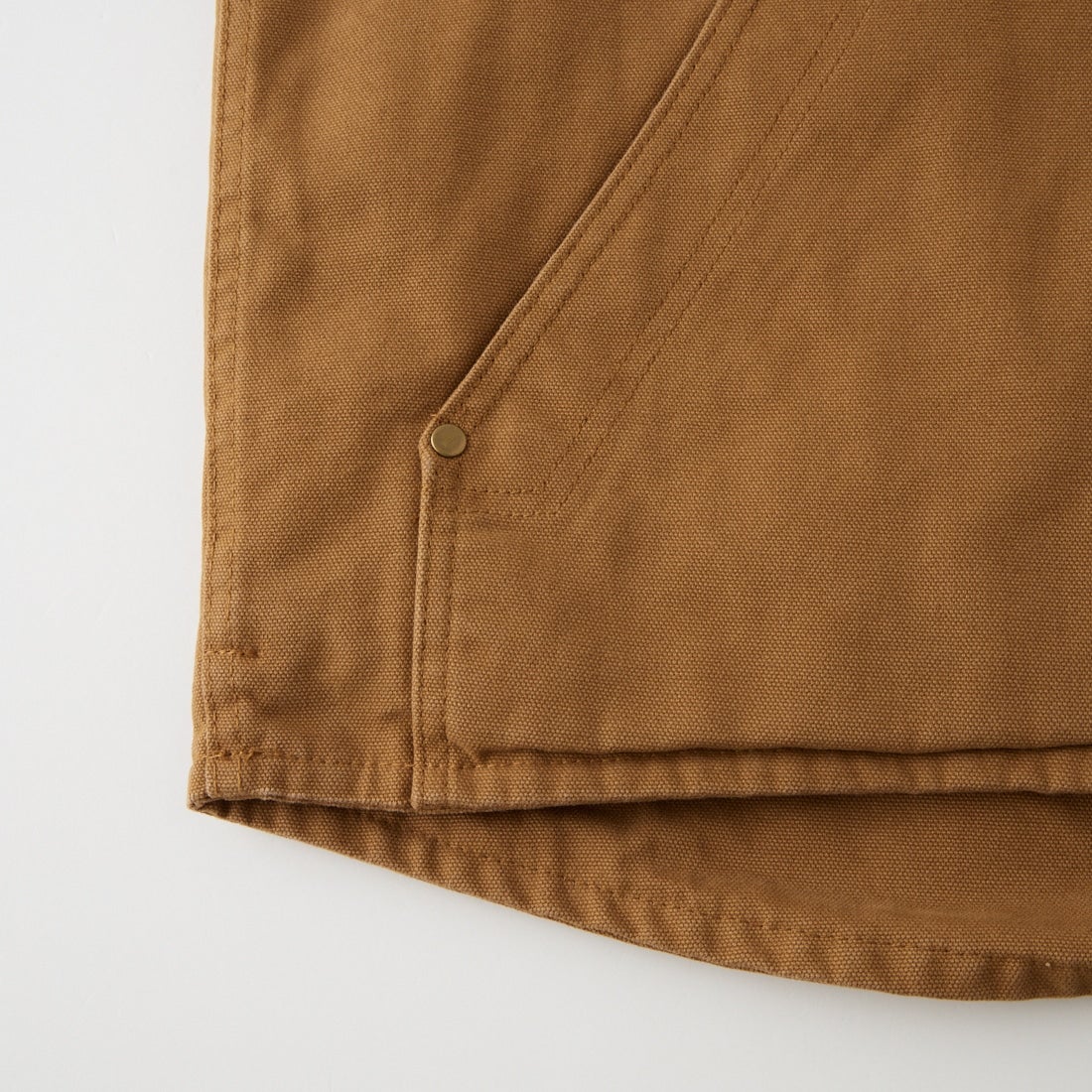 Corner Stone [コーナーストーン] ウォッシュド ダッククロスベスト [DUCK-CLOTH-VEST] DUCK BROWN