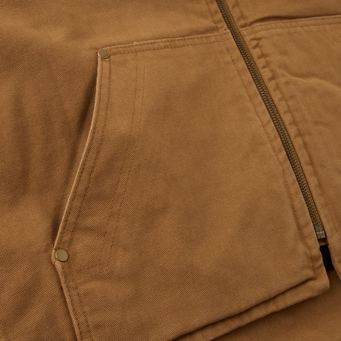 Corner Stone [コーナーストーン] ウォッシュド ダッククロスベスト [DUCK-CLOTH-VEST] DUCK BROWN