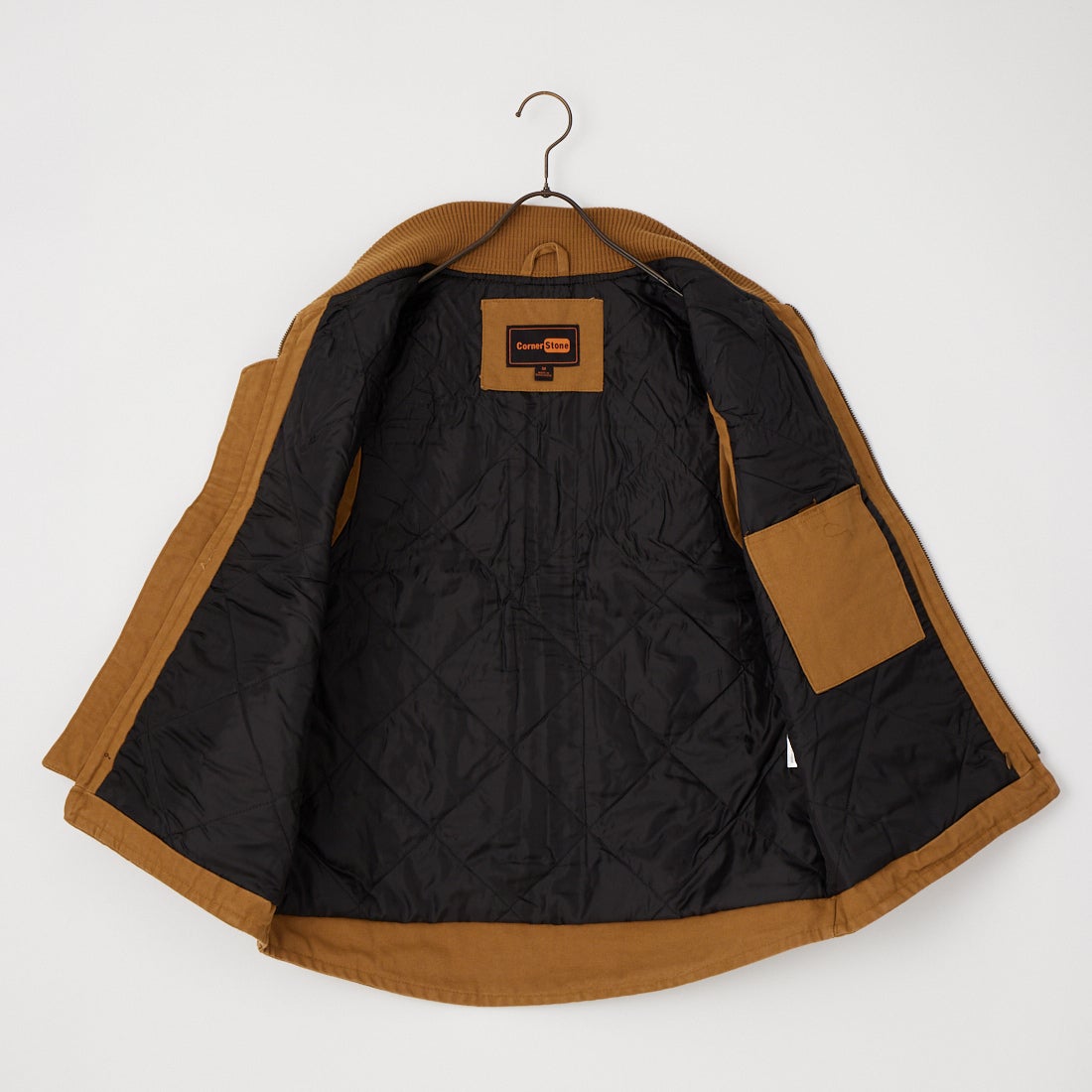 Corner Stone [コーナーストーン] ウォッシュド ダッククロスベスト [DUCK-CLOTH-VEST] DUCK BROWN