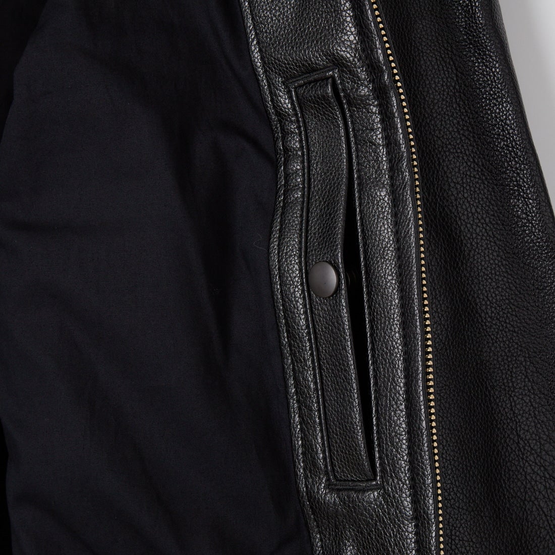KIFFE [キッフェ] 別注 B-10 フェイクレザーフライトジャケット [KF262LE00130-JF] BLACK