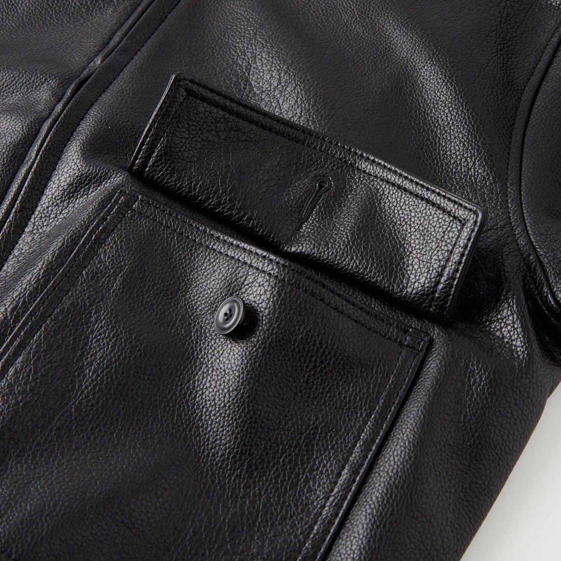 KIFFE [キッフェ] 別注 B-10 フェイクレザーフライトジャケット [KF262LE00130-JF] BLACK