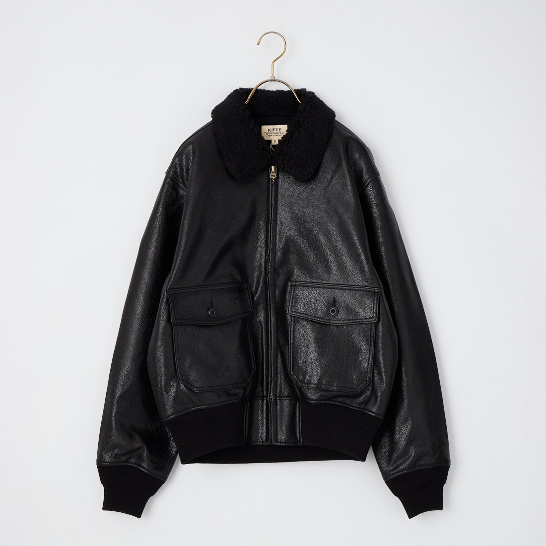 KIFFE [キッフェ] 別注 B-10 フェイクレザーフライトジャケット