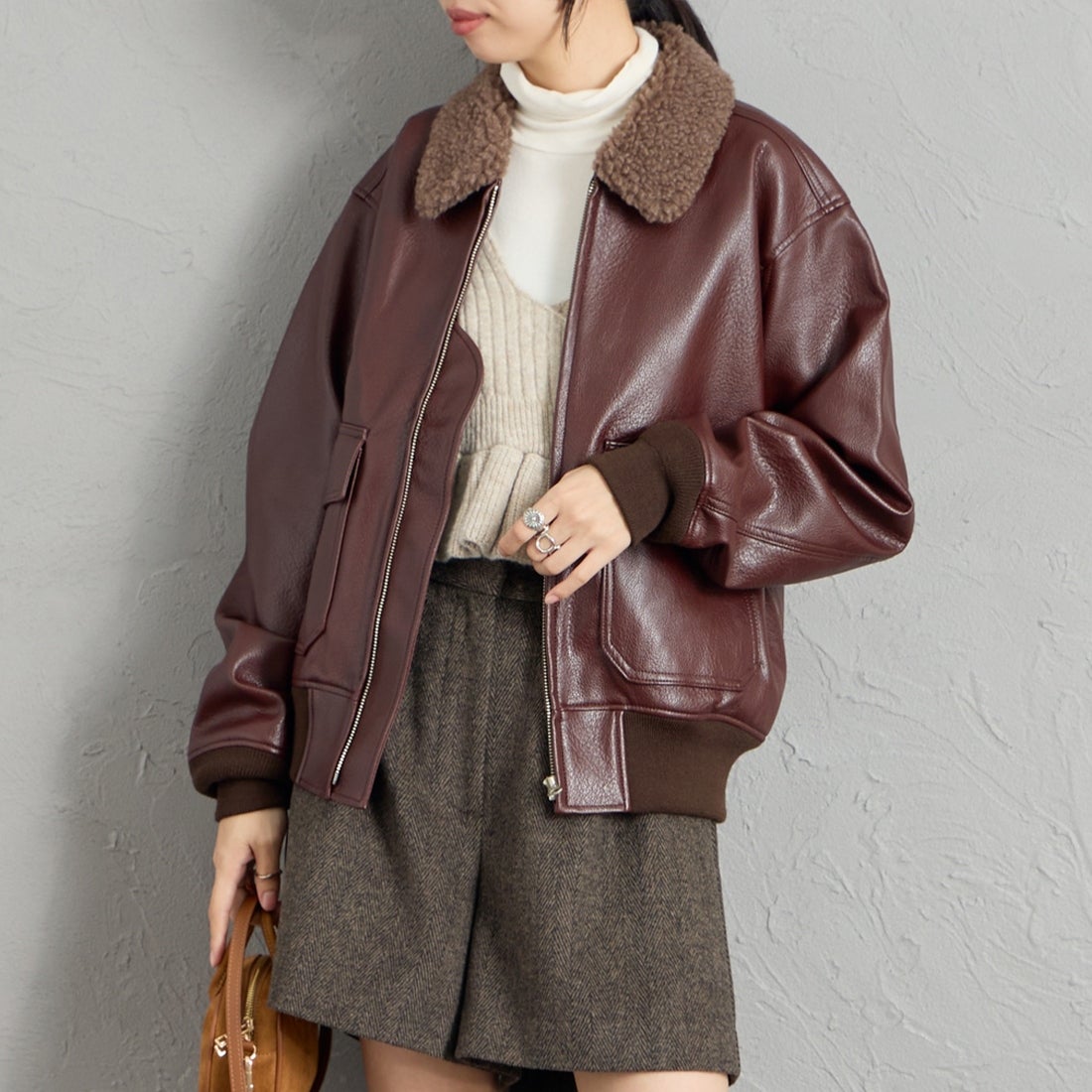 DK.BROWN&&モデル身長：162cm 着用サイズ：S&&