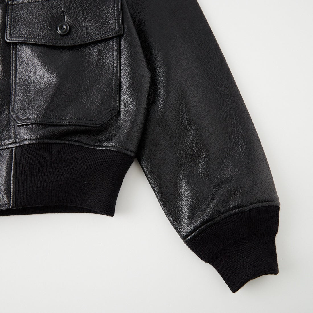 KIFFE [キッフェ] 別注 B-10 フェイクレザーフライトジャケット [KF262LE00130-JF] BLACK