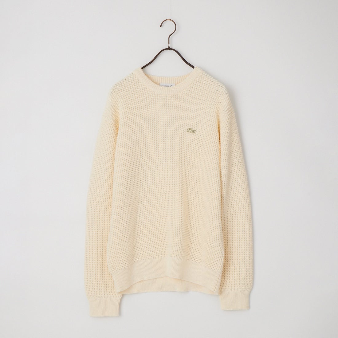 LACOSTE [ラコステ] ワッフルニットセーター [AH018] S7G ECRU