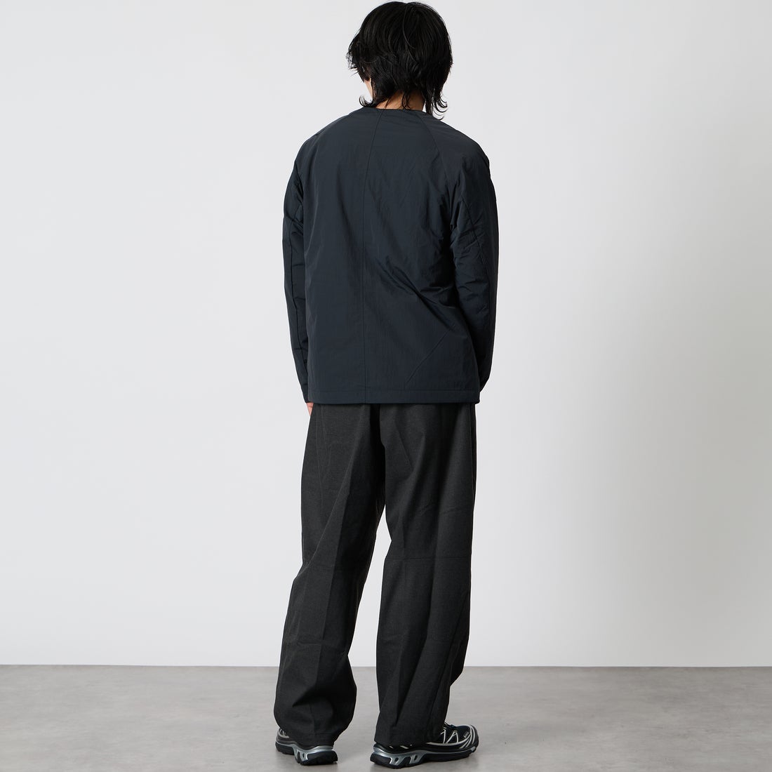 MIZUNO [ミズノ] ウールライクワイドバギーパンツ [D2MFD503] 99 ﾌﾞﾗｯｸﾓｸ &&モデル身長：177cm 着用サイズ：M&&