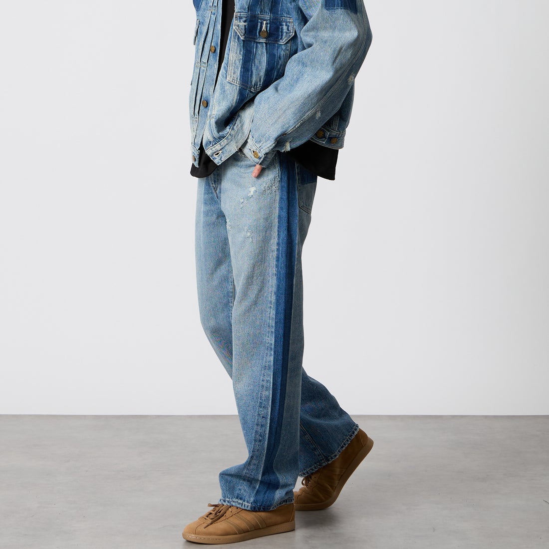 Dear BORO [ディアボロ] 917 ジーンズ [793-6211003] 367 INDIGO &&モデル身長：177cm 着用サイズ：1&&