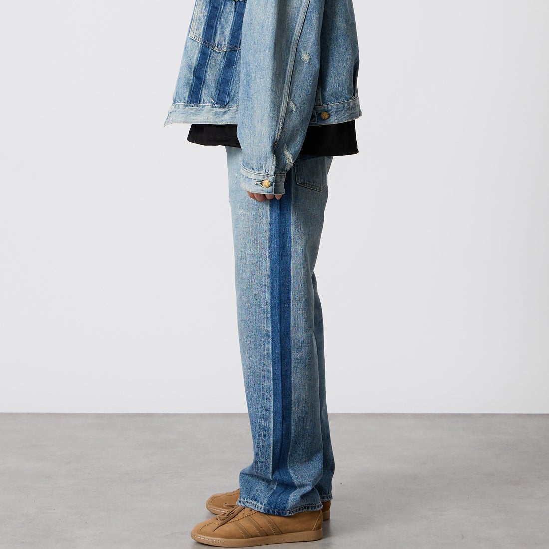 Dear BORO [ディアボロ] 917 ジーンズ [793-6211003] 367 INDIGO &&モデル身長：177cm 着用サイズ：1&&