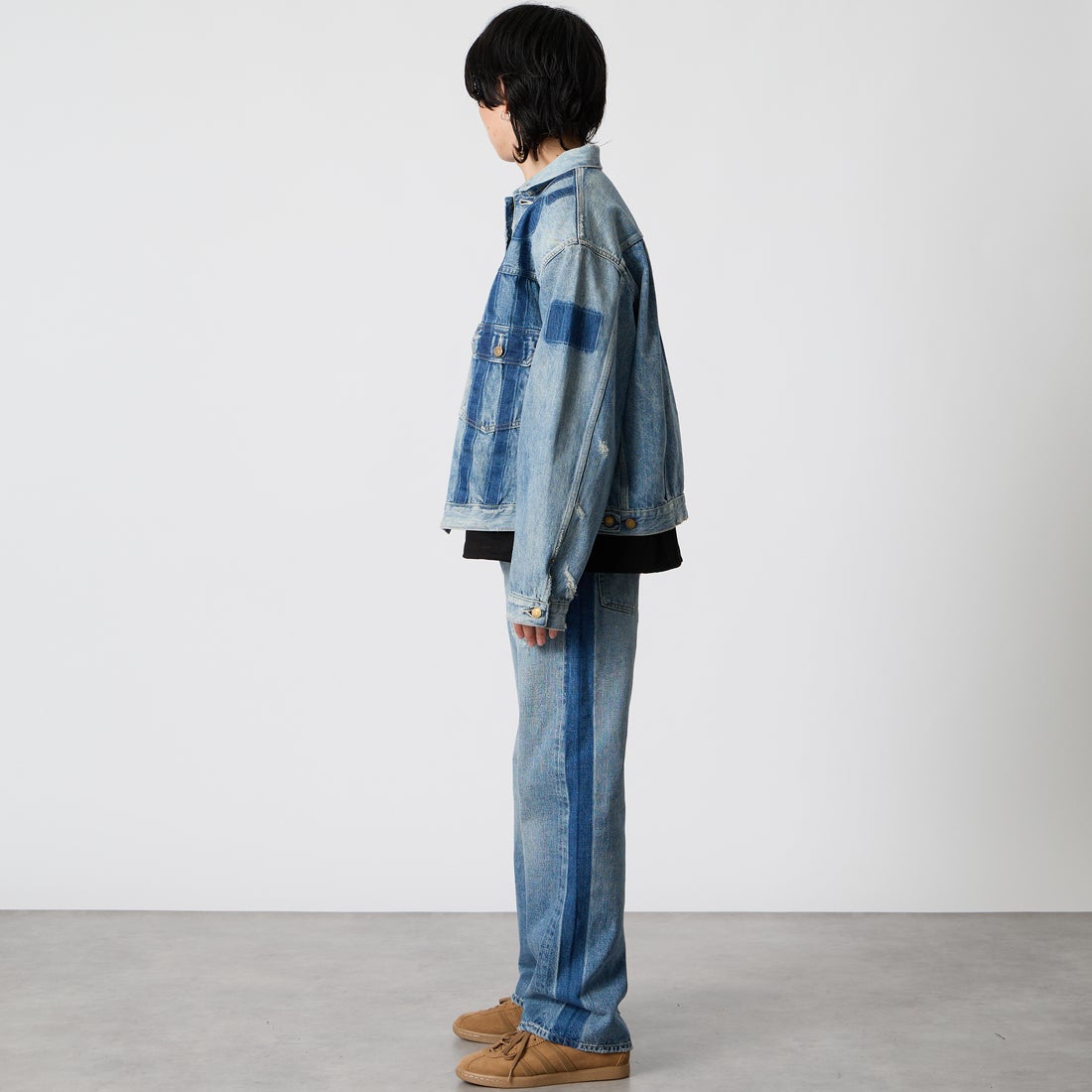 Dear BORO [ディアボロ] 917 ジーンズ [793-6211003] 367 INDIGO &&モデル身長：177cm 着用サイズ：1&&