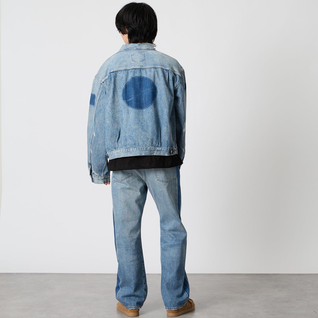 Dear BORO [ディアボロ] 917 ジーンズ [793-6211003] 367 INDIGO &&モデル身長：177cm 着用サイズ：1&&