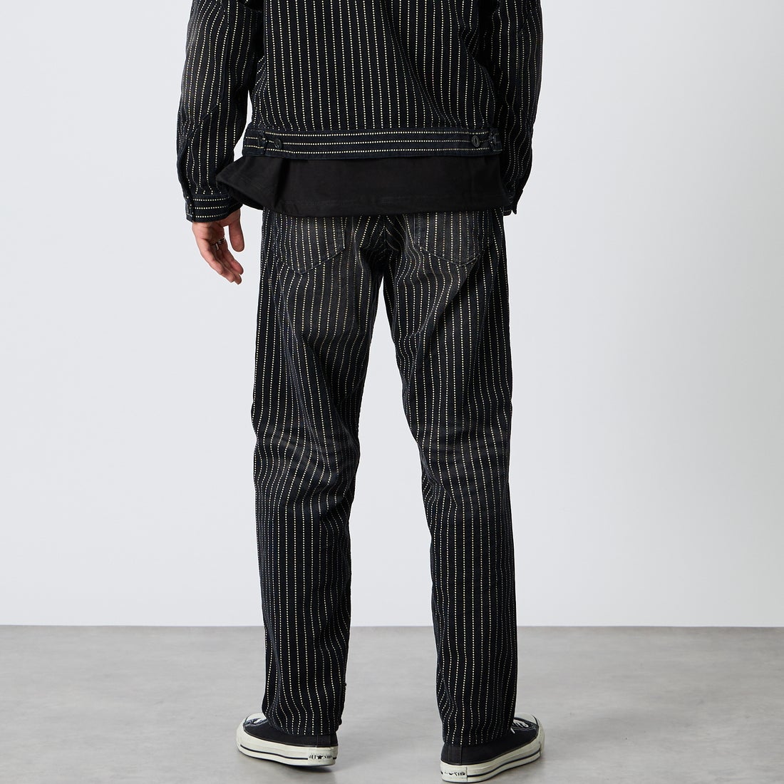 Schott [ショット] インディゴ コーデュロイ パンツ [7826210007] 010 BLACK &&モデル身長：177cm 着用サイズ：30&&