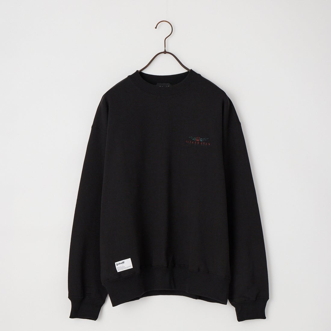 Schott [ショット] クルースウェット シェイクハンドホース [7826232004] 010 BLACK