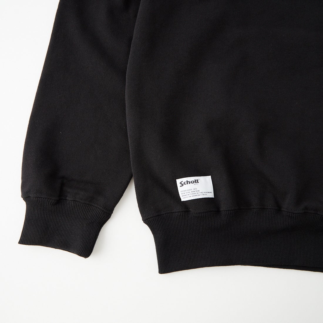 Schott [ショット] クルースウェット シェイクハンドホース [7826232004] 010 BLACK