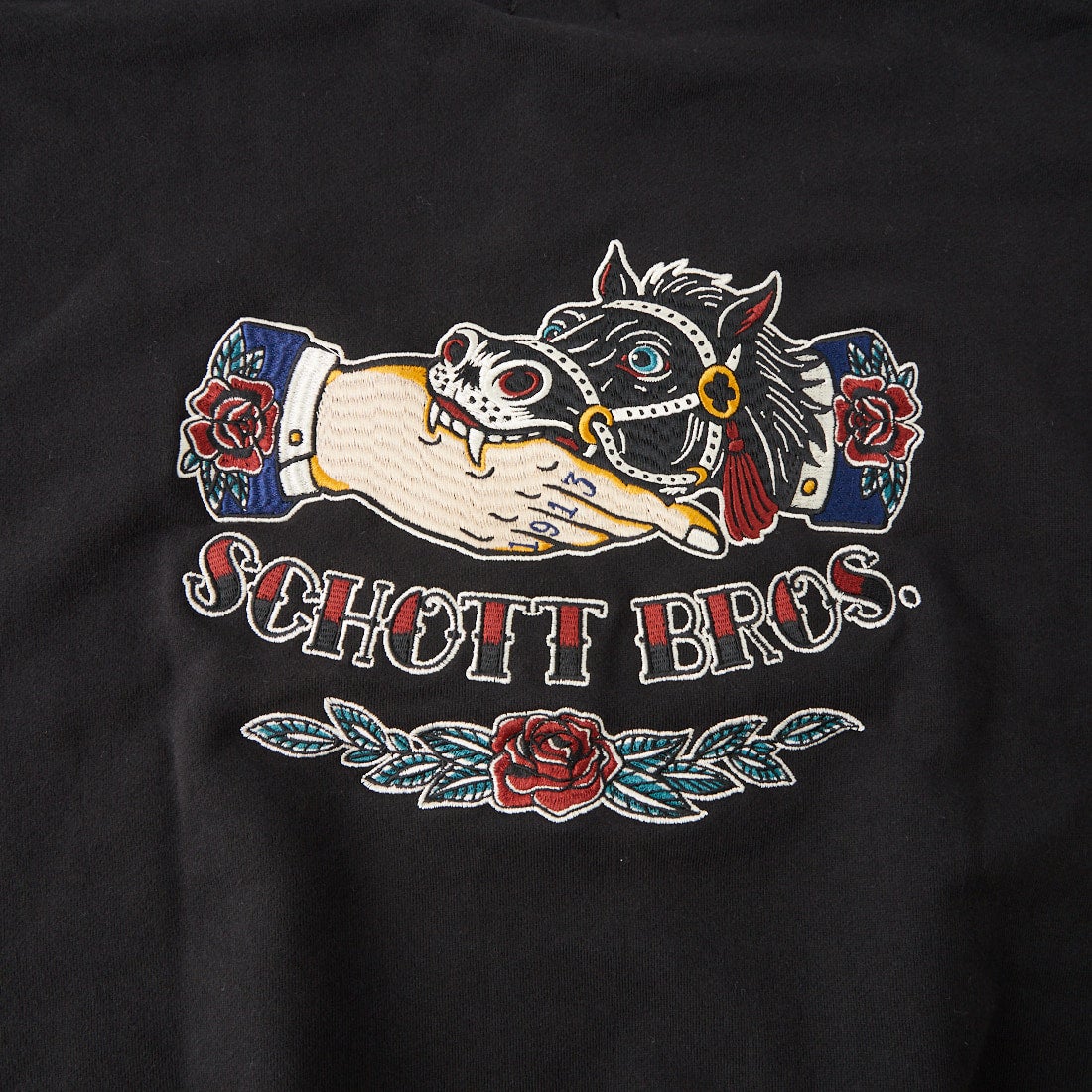 Schott [ショット] クルースウェット シェイクハンドホース [7826232004] 010 BLACK