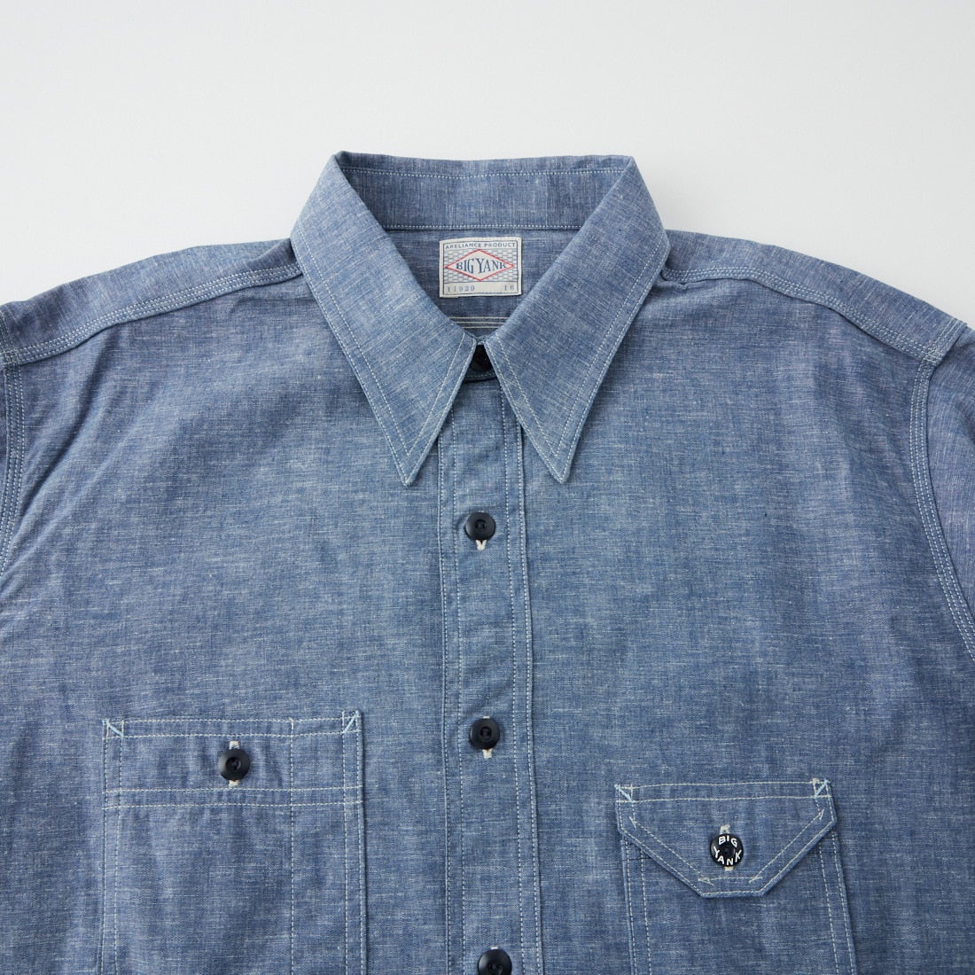 BIG YANK [ビッグヤンク] Y1929 シャンブレーシャツ [602-262-01] 400 INDIGO