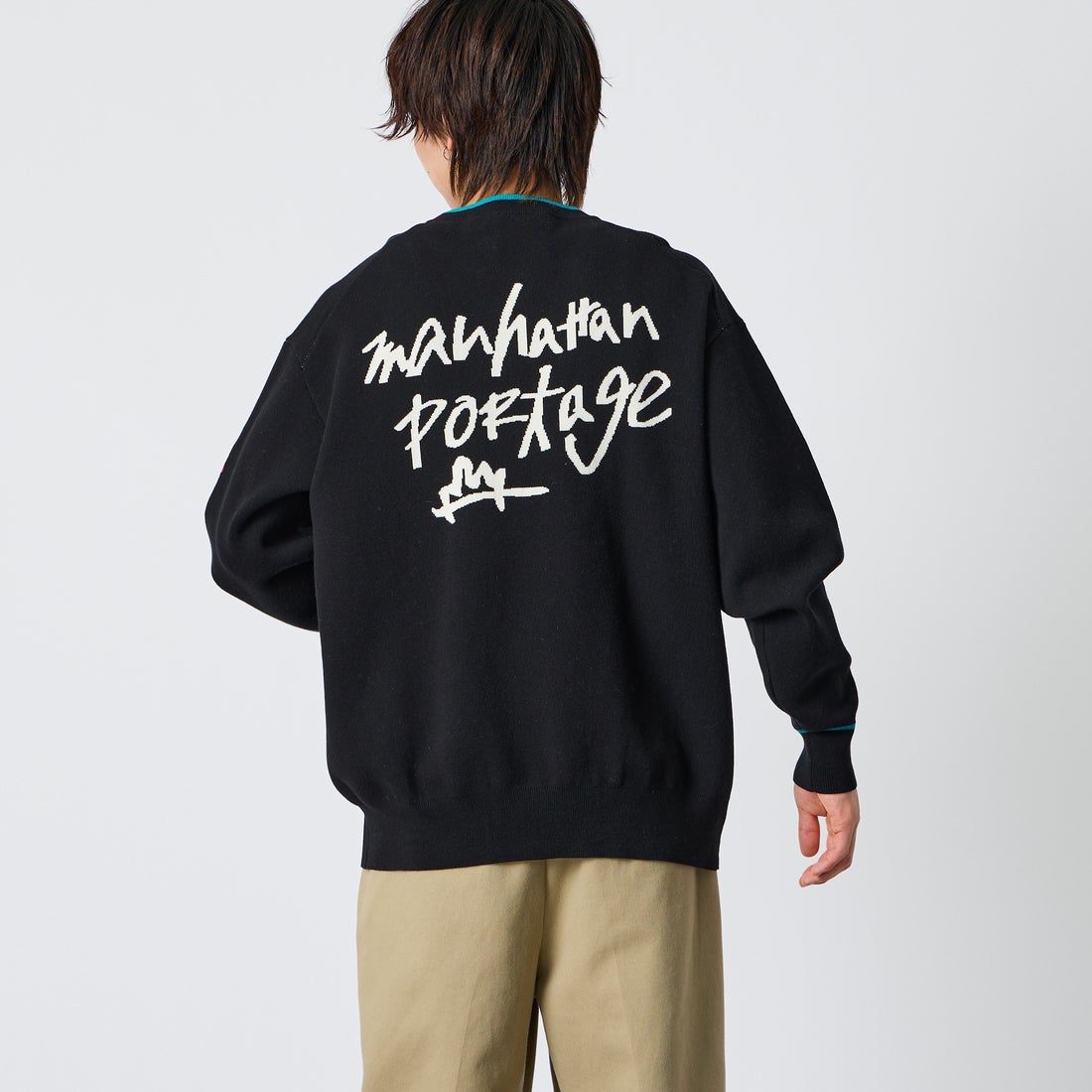 BLACK/TURQ&&モデル身長：177cm 着用サイズ：L&&