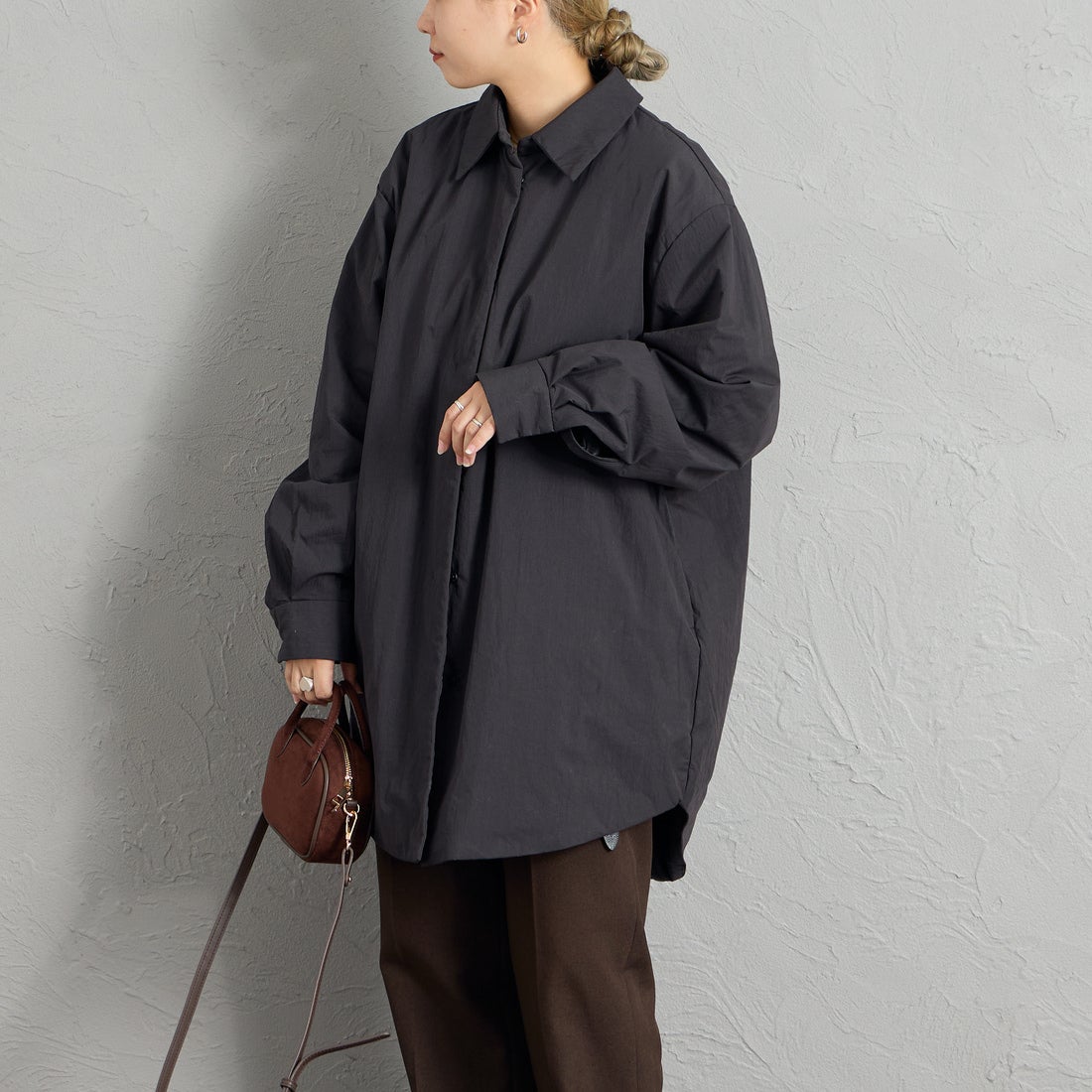 99 BLACK&&モデル身長：156cm 着用サイズ：F&&