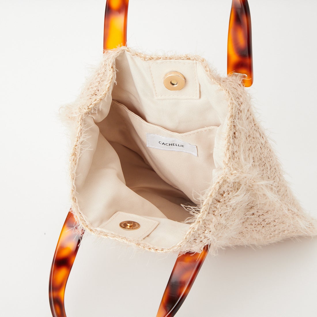 CACHELLIE [カシェリエ] シャギーニット トートバッグ [C8958] BEIGE