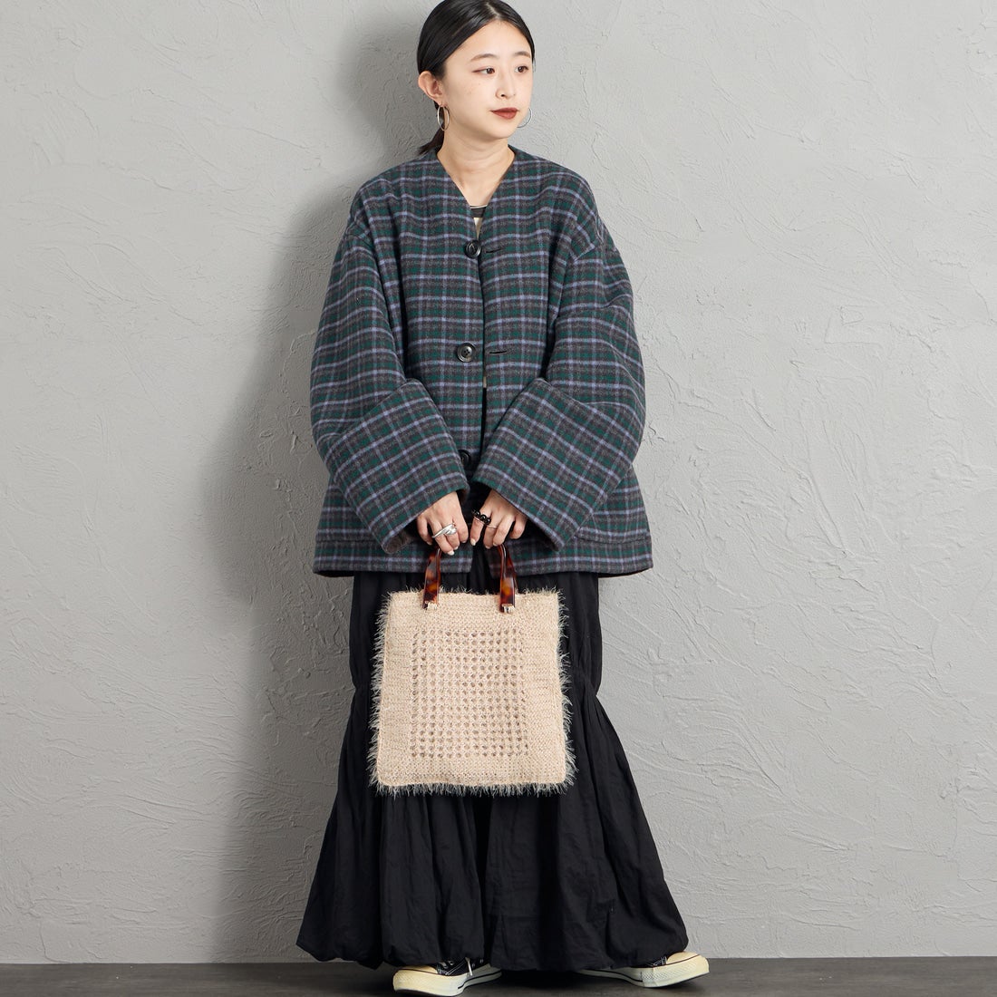 CACHELLIE [カシェリエ] シャギーニット トートバッグ [C8958] BEIGE