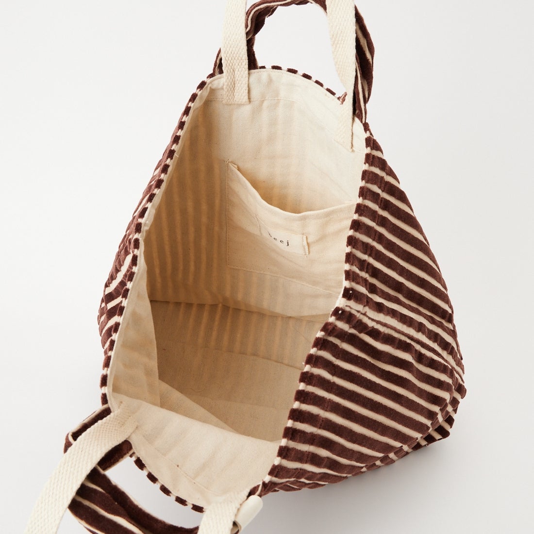 beej [ビージ] パイルストライプバッグ [26FW-PWMI-IT007] D.BROWN