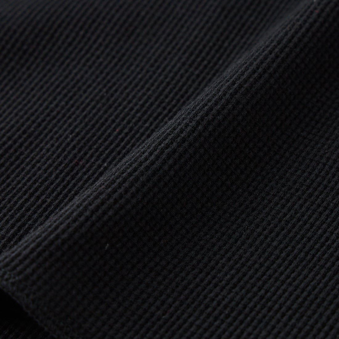 amne [アンヌ] ワッフル タートルネックTシャツ [AMN-CS-101] BLACK