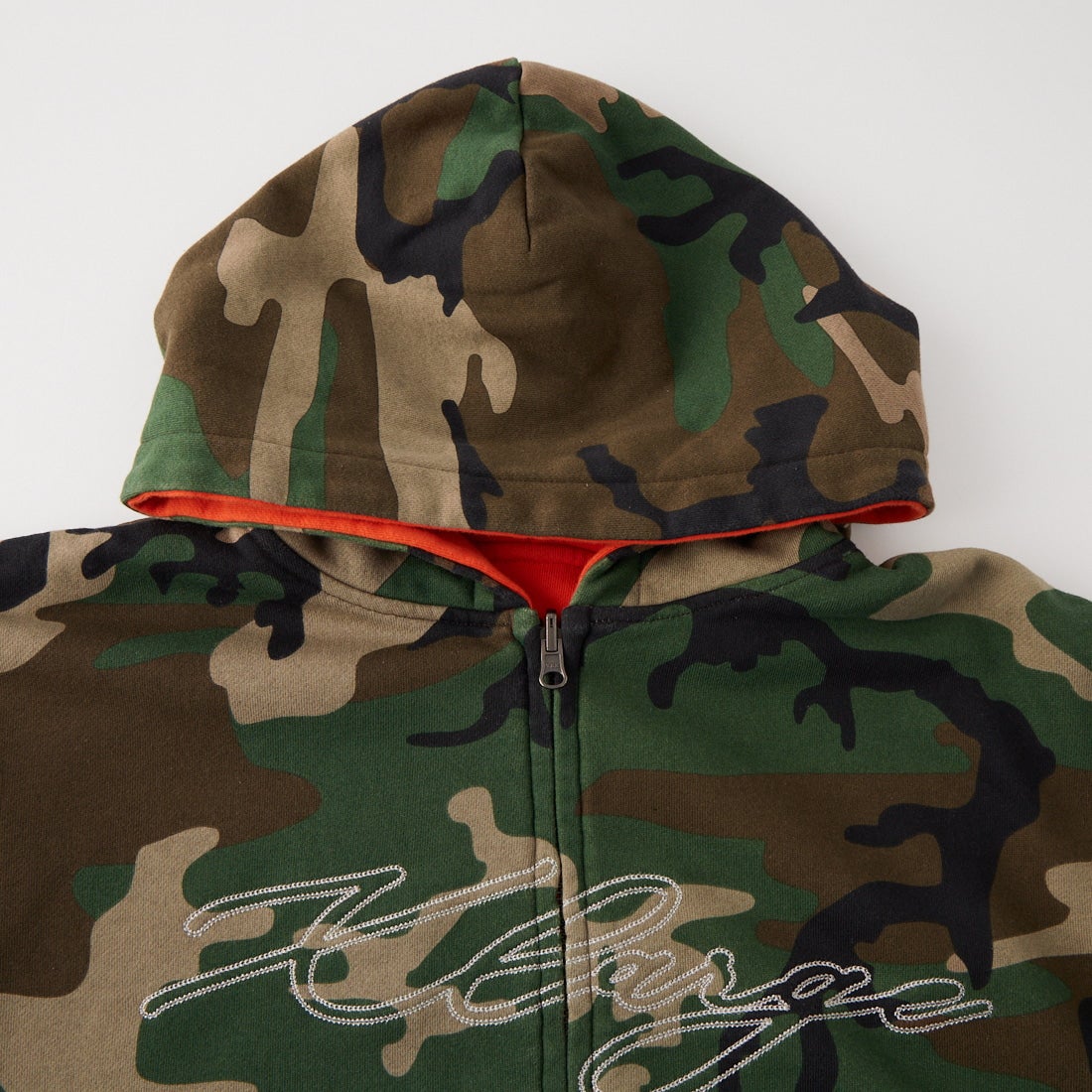XLARGE [エクストララージ] リバーシブル カモ ジップパーカー [101264012004] ORANGE
