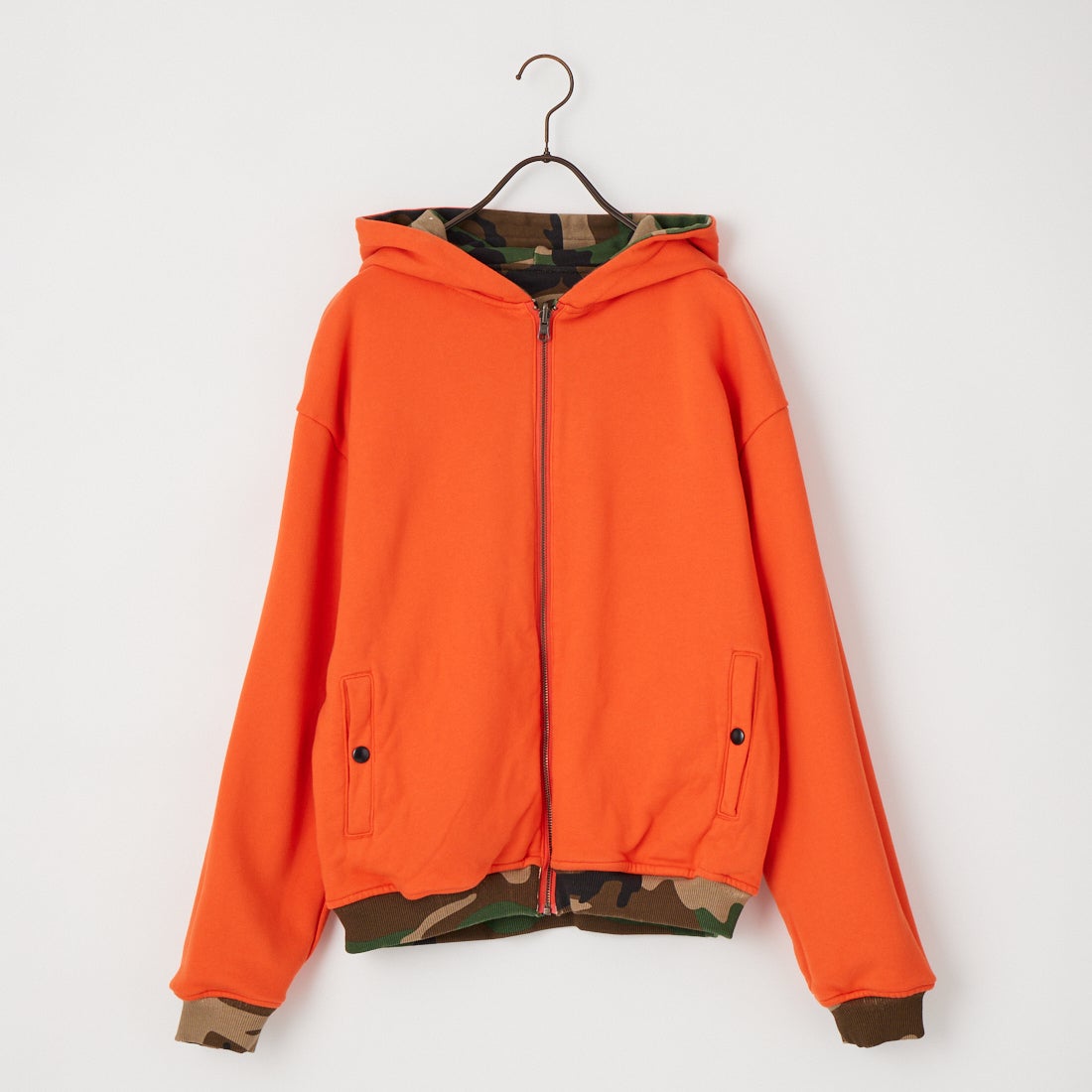 XLARGE [エクストララージ] リバーシブル カモ ジップパーカー [101264012004] ORANGE