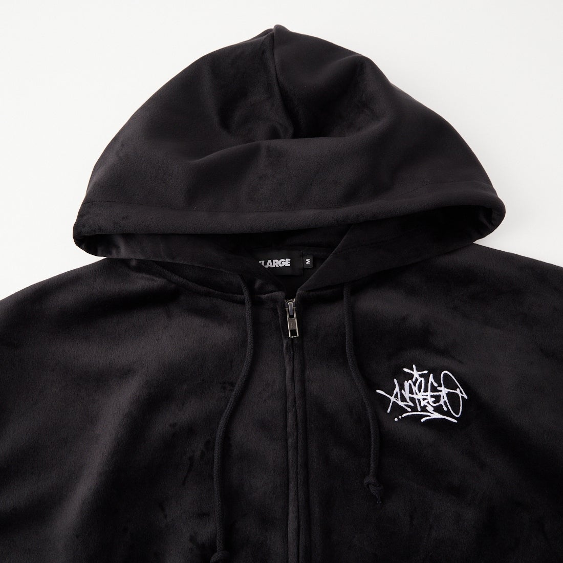XLARGE [エクストララージ] タギングロゴ ベロアジップパーカー [101263012015] BLACK
