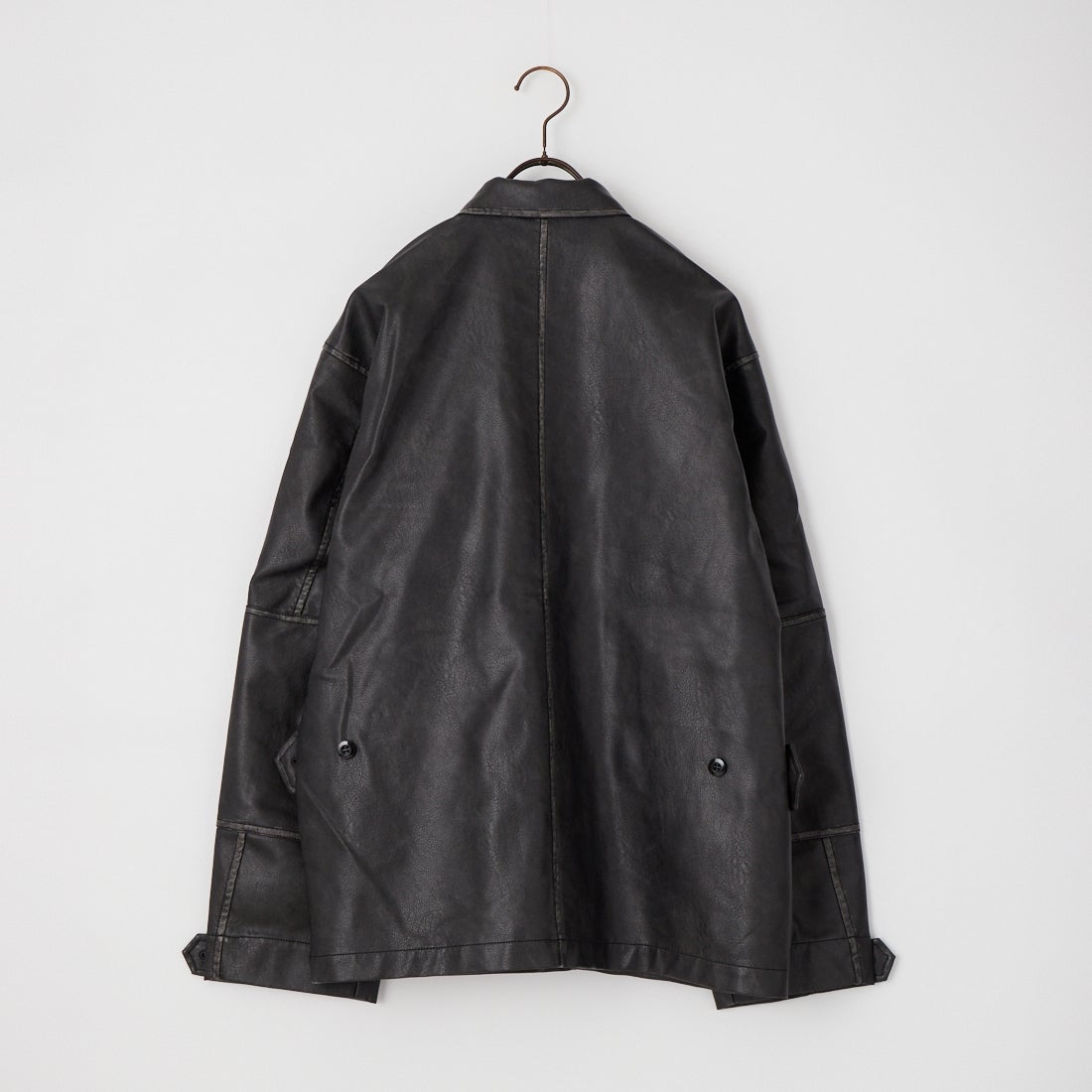 ARMY TWILL SANFORIZED [アーミーツイル サンフォライズド] ヴィーガンレザージャケット [AM-2654002] BLACK
