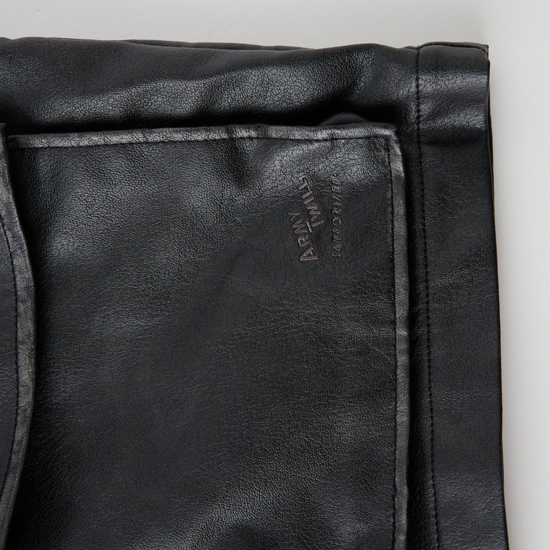 ARMY TWILL SANFORIZED [アーミーツイル サンフォライズド] ヴィーガンレザージャケット [AM-2654002] BLACK