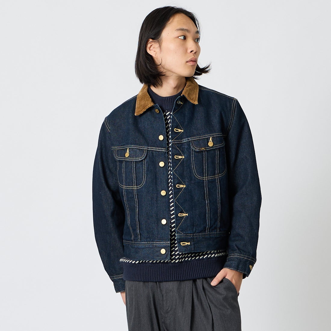 LEE [リー] ストームライダー [LM5110] 200 RINSE &&モデル身長：175cm 着用サイズ：M&&