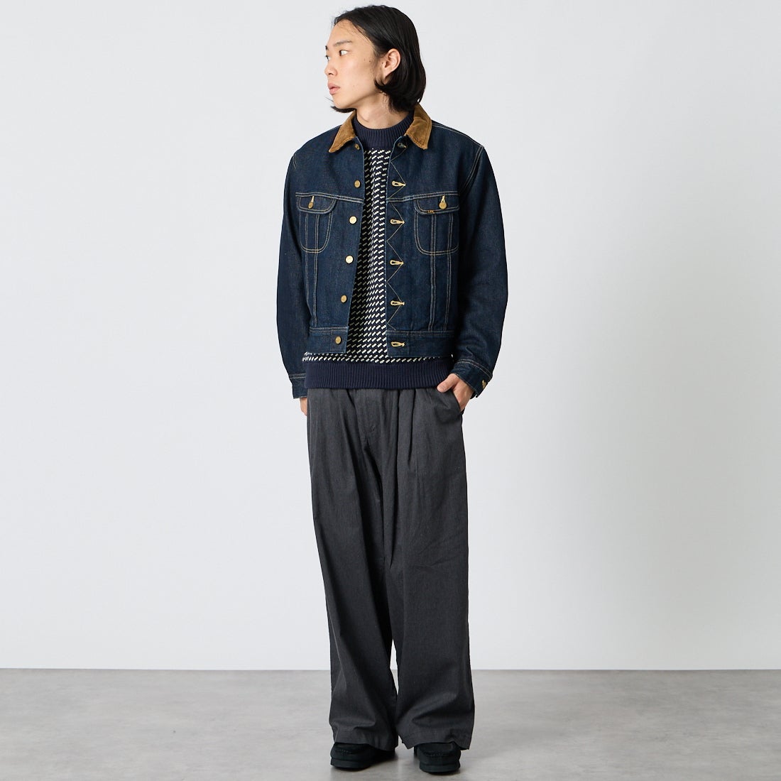 LEE [リー] ストームライダー [LM5110] 200 RINSE &&モデル身長：175cm 着用サイズ：M&&