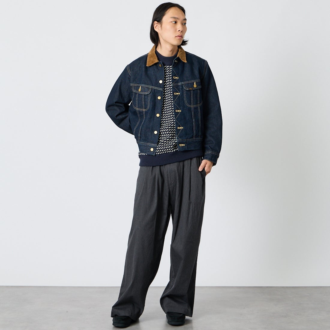 LEE [リー] ストームライダー [LM5110] 200 RINSE &&モデル身長：175cm 着用サイズ：M&&