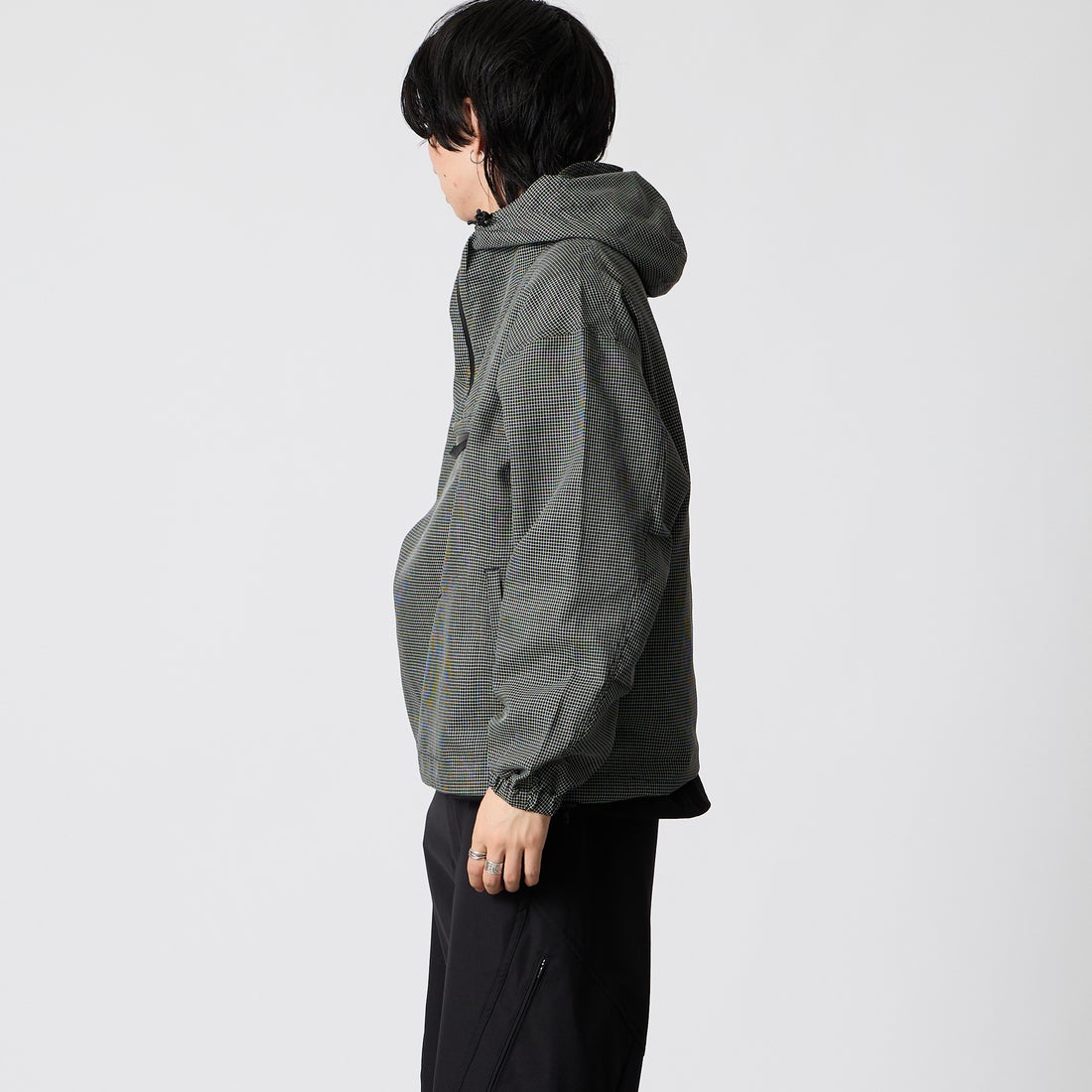 YDOT [ワイドット] TEXNIC アノラックジャケット [YU41807] BLACK &&モデル身長：177cm 着用サイズ：M&&