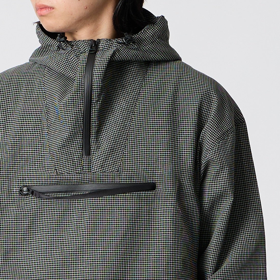 YDOT [ワイドット] TEXNIC アノラックジャケット [YU41807] BLACK &&モデル身長：177cm 着用サイズ：M&&
