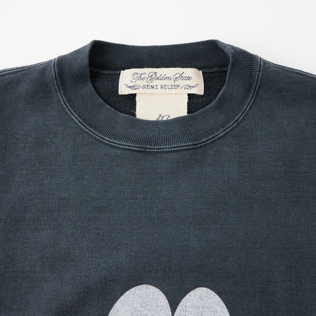 REMI RELIEF [レミレリーフ] 別注 SP加工裏毛BIGサイズクルースウェット [RN31393274-JF] BLACK