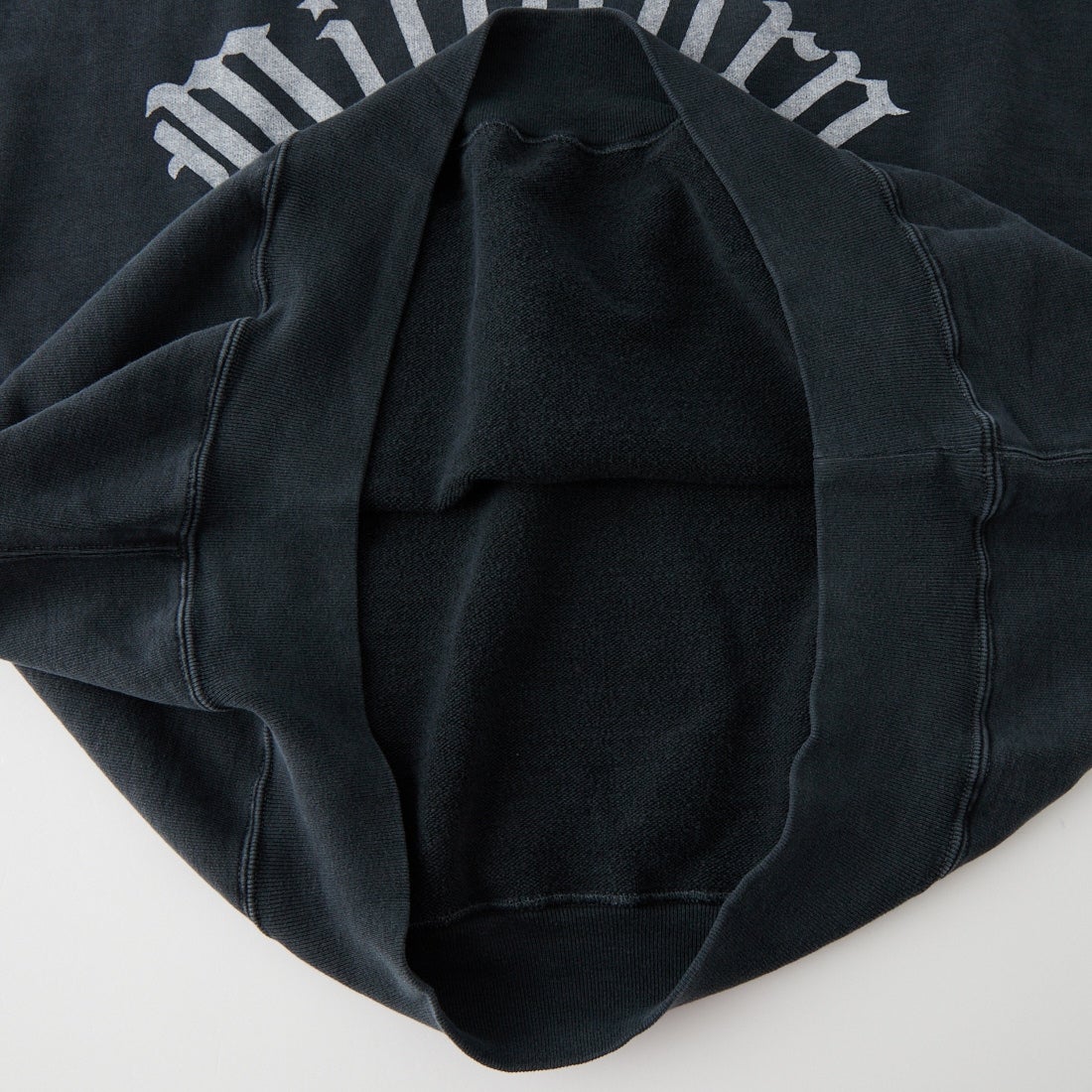 REMI RELIEF [レミレリーフ] 別注 SP加工裏毛BIGサイズクルースウェット [RN31393272-JF] BLACK