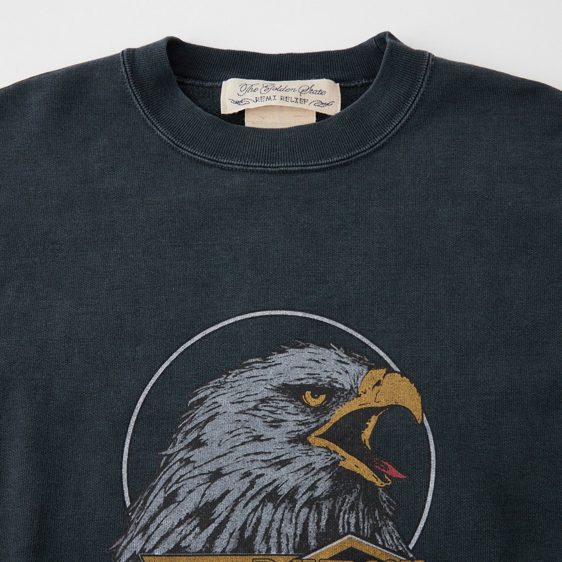 REMI RELIEF [レミレリーフ] 別注 SP加工裏毛BIGサイズクルースウェット [RN31393273-JF] BLACK