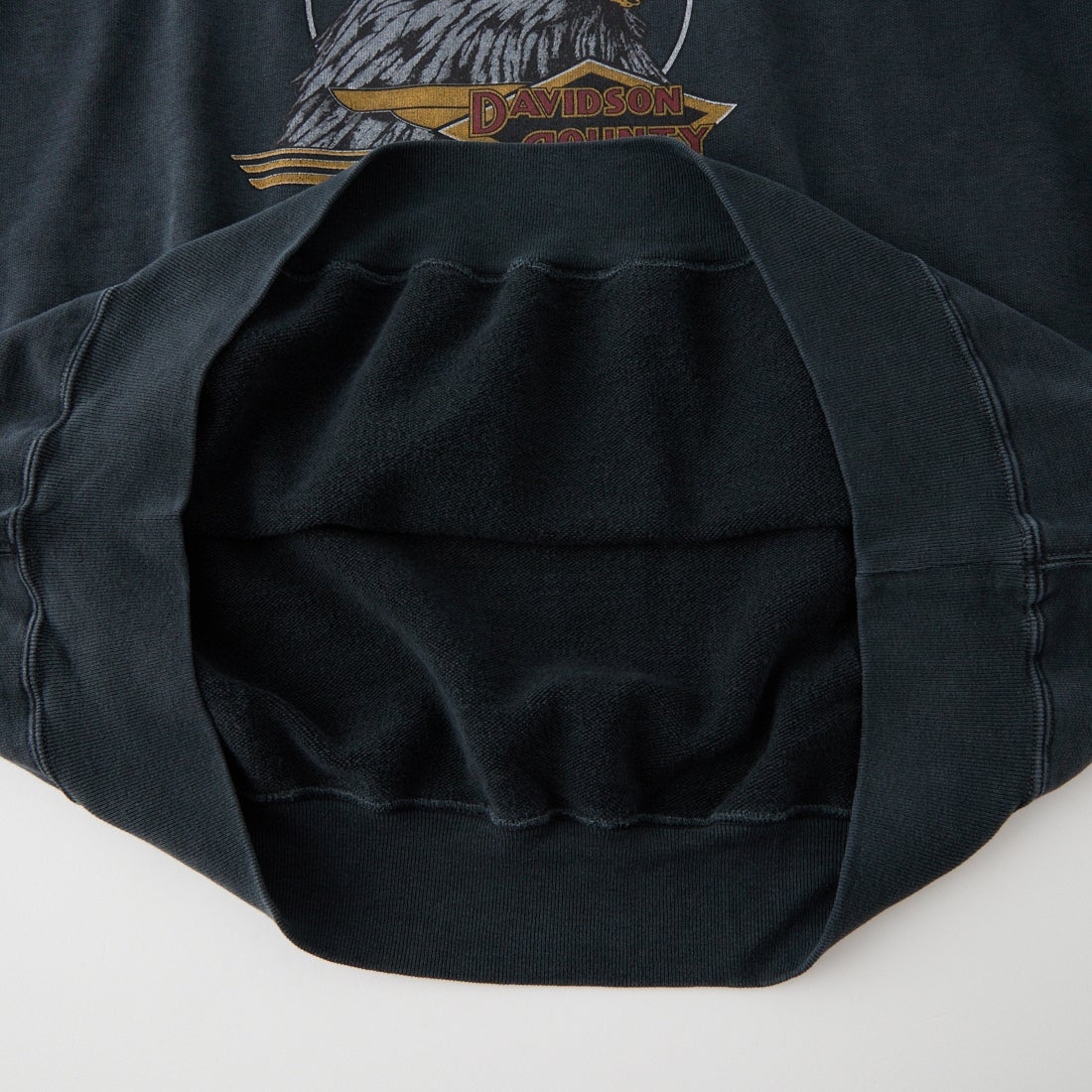 REMI RELIEF [レミレリーフ] 別注 SP加工裏毛BIGサイズクルースウェット [RN31393273-JF] BLACK