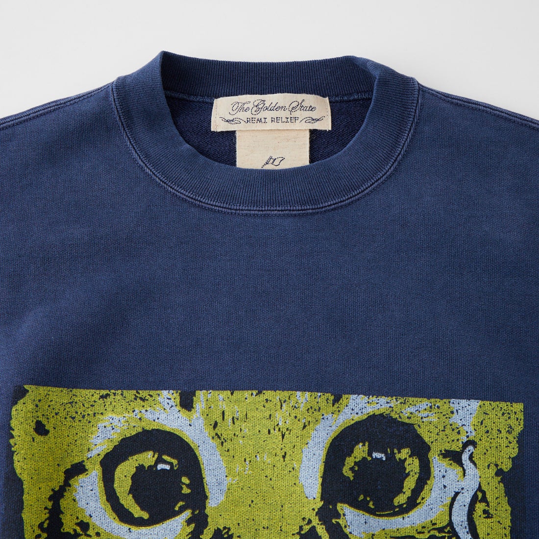 REMI RELIEF [レミレリーフ] 別注 SP加工裏毛BIGサイズクルースウェット [RN31393338-JF] NAVY