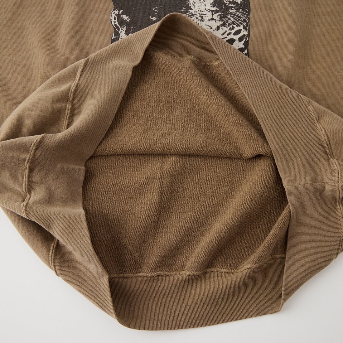 REMI RELIEF [レミレリーフ] 別注 SP加工裏毛BIGサイズクルースウェット [RN31393279-JF] BROWN