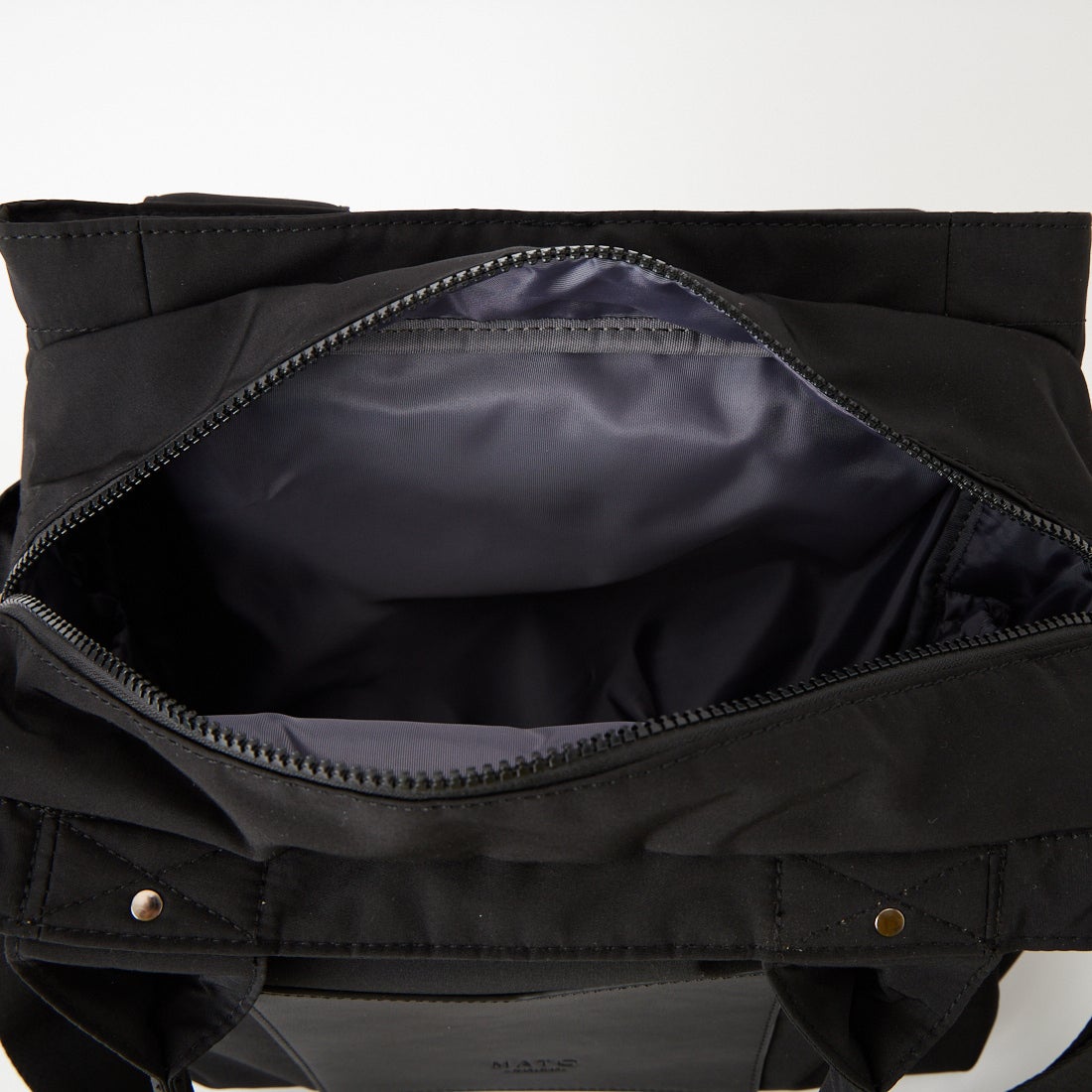 MATO by MARLMARL [マトーバイマールマール] 天ファスナー付き防水ペアレンツトートバッグ M [DOLLY-TOTE-BAG-M] BLACK