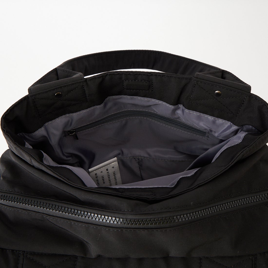 MATO by MARLMARL [マトーバイマールマール] 天ファスナー付き防水ペアレンツトートバッグ M [DOLLY-TOTE-BAG-M] BLACK