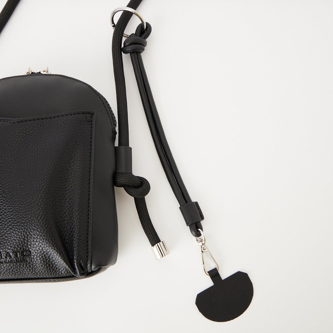 MATO by MARLMARL [マトーバイマールマール] スマートフォンミニバッグ [ZIPLINE-PHONE-BAG] BLACK