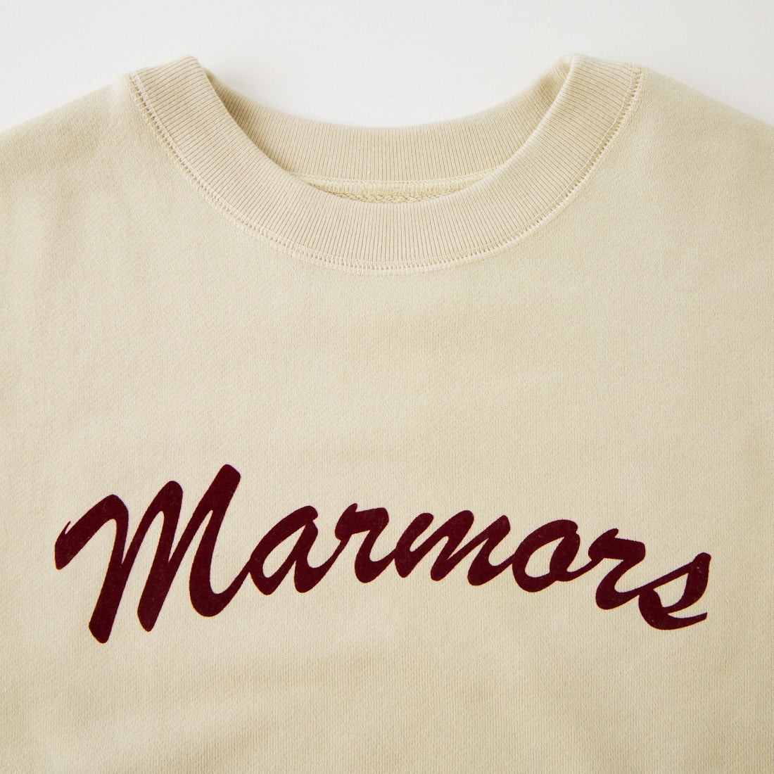 marmors [マルモア] フロッキーロゴスウェット [0226309080] L/BEIGE