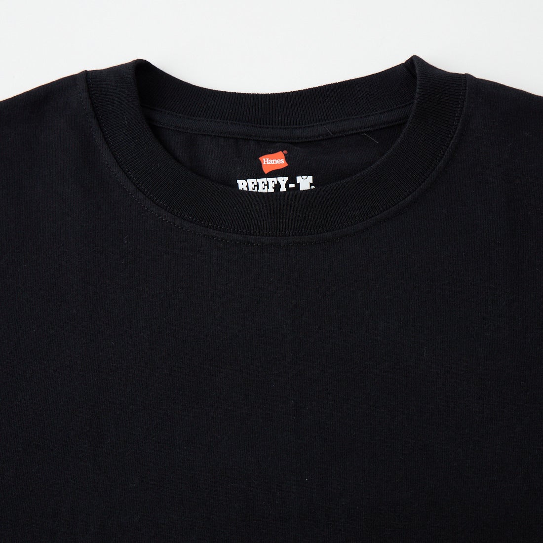 Hanes [ヘインズ] BEEFY-T クルーネックロングスリーブTシャツ [HM4-D001] 090 BLACK