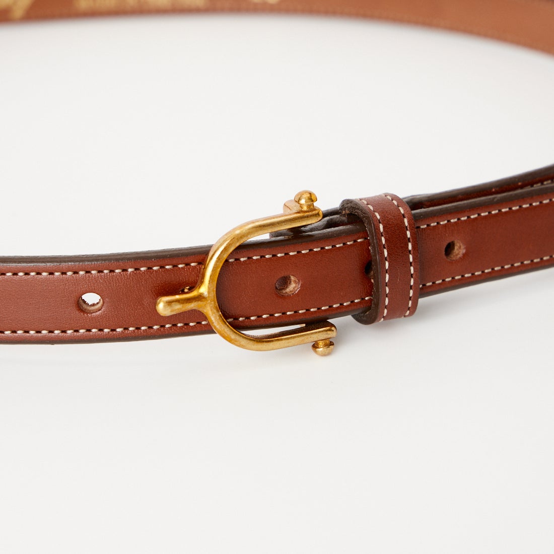 TORY LEATHER [トリーレザー] 3/4インチ ナローシュプールバックルベルト [TRL1002346] OAKBARK